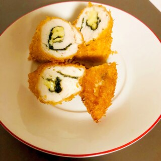 ささみの海苔チーズ巻きフライ